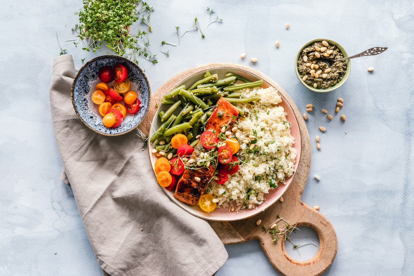 Couscous plate with vegetables